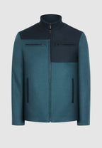 BLOUSON GEOMETRIQUE BLEU