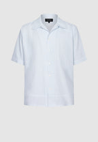 Chemise manches courtes homme rayures bleues