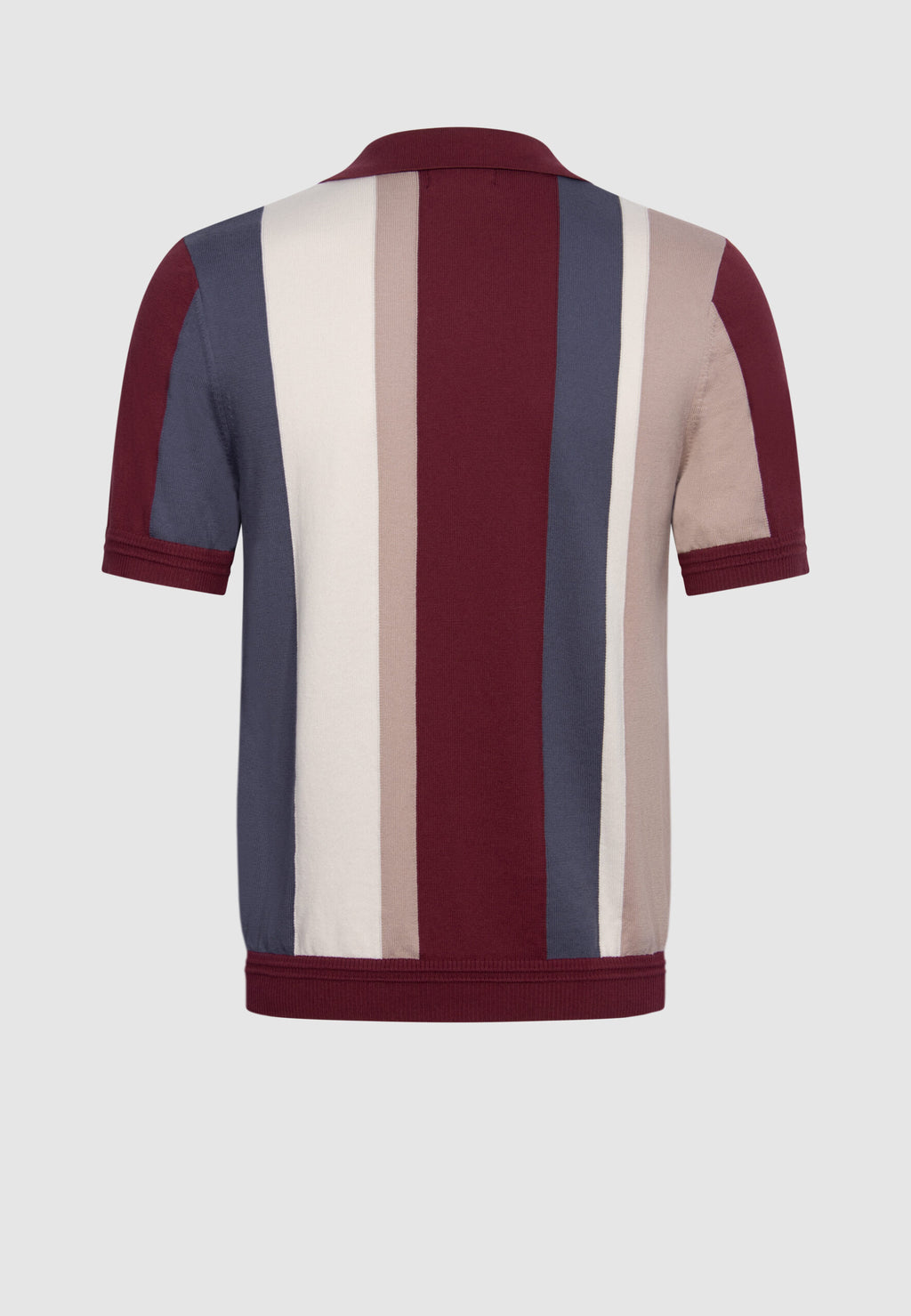 polo homme jersey de coton rayures roses grises bordeaux et blanches