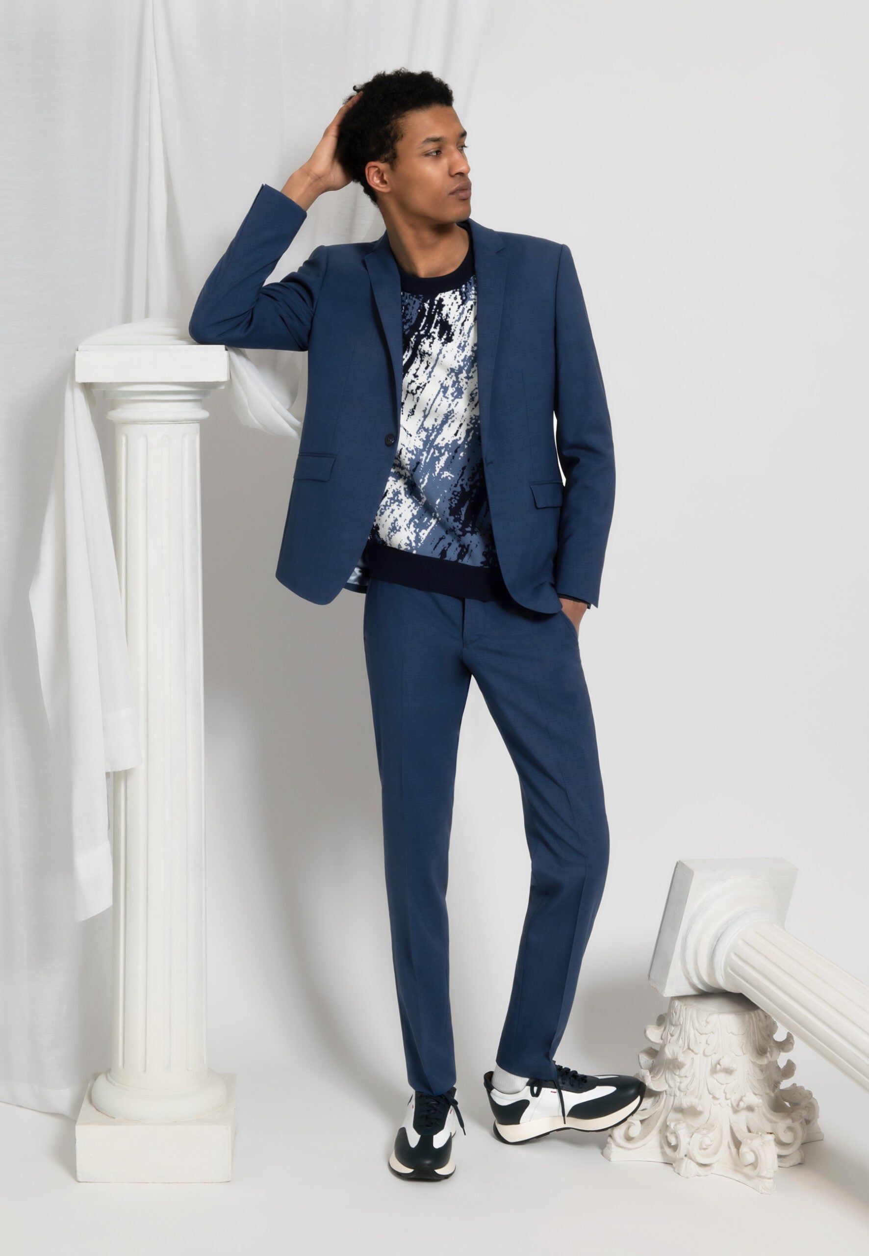 costume homme bleu perse
