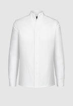CHEMISE COL MONTANT PLISSÉE BLANCHE
