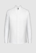 CHEMISE COL MONTANT PLISSÉE BLANCHE