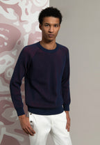 ull homme coton vanisé bleu / bordeaux