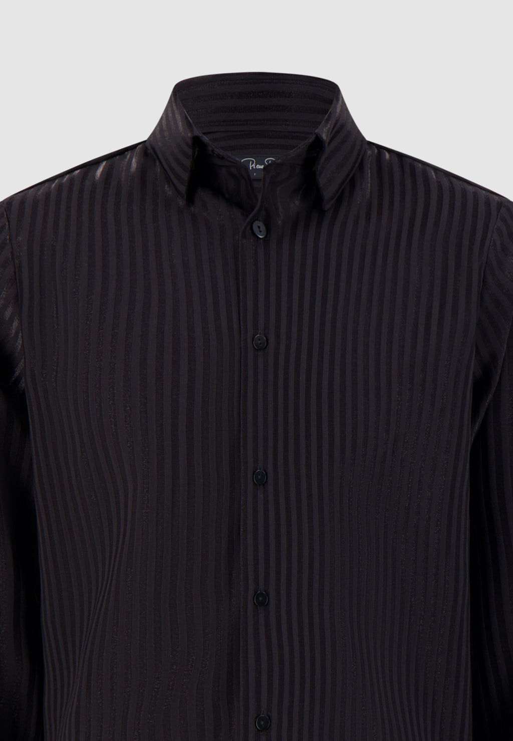 Chemise black shiny stripes – Image 2