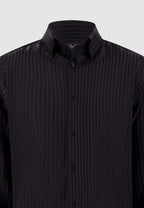 Chemise black shiny stripes – Image 2