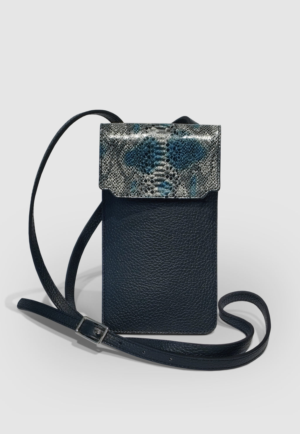 MINI SAC CUIR BLEU