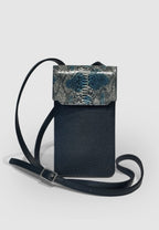 MINI SAC CUIR BLEU