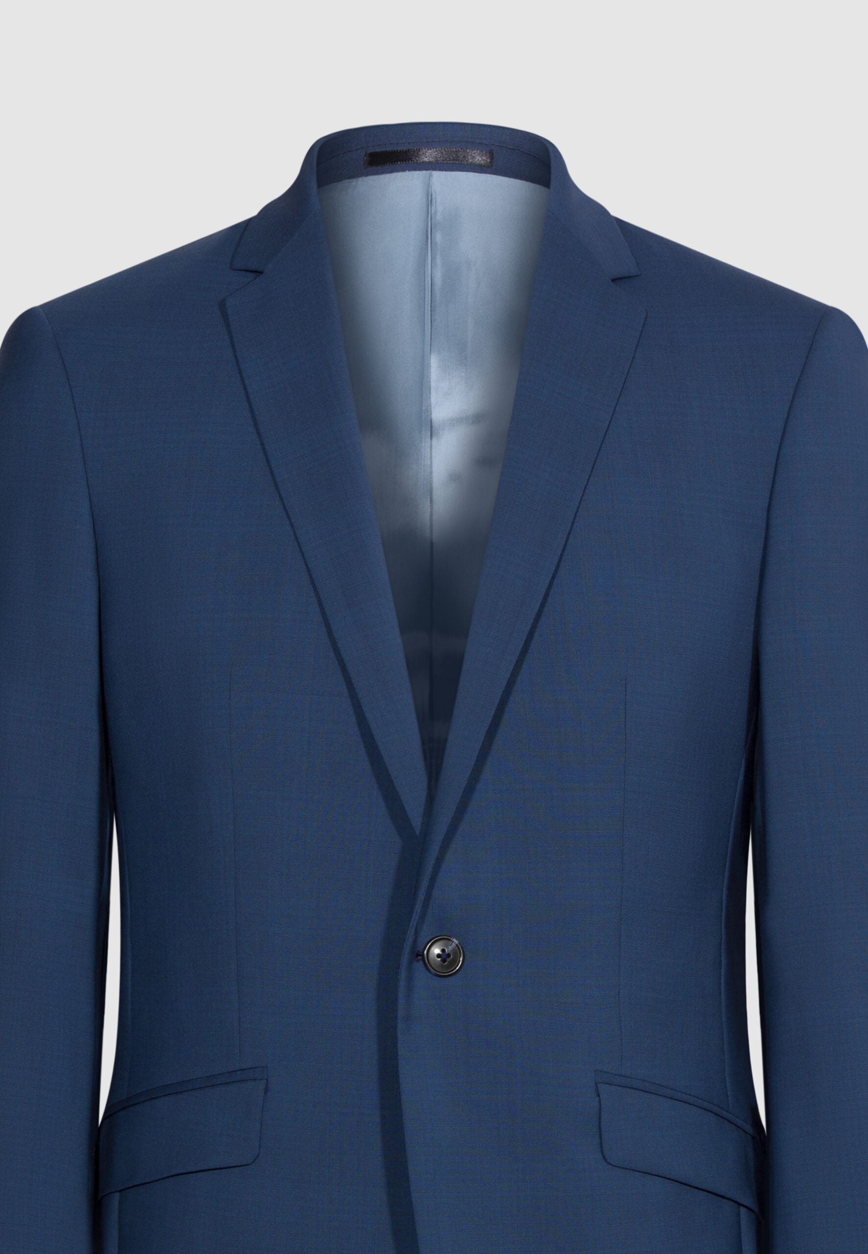 costume homme laine bleu col tailleur