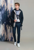 TRENCH KERIN BLEU GRIS – Image 2