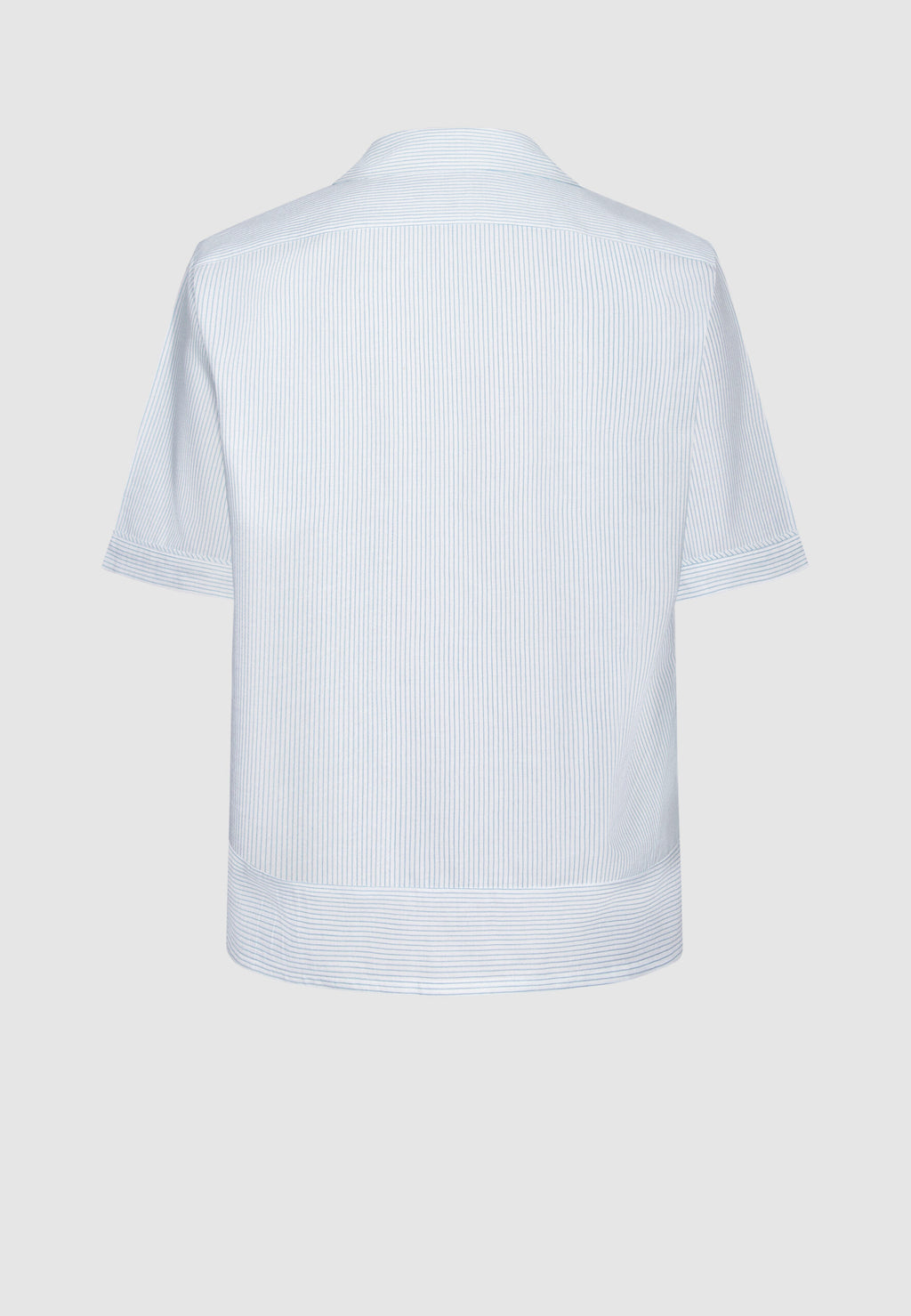 Chemise manches courtes homme rayures bleues