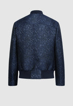 blouson homme teddy bleu effet texturé