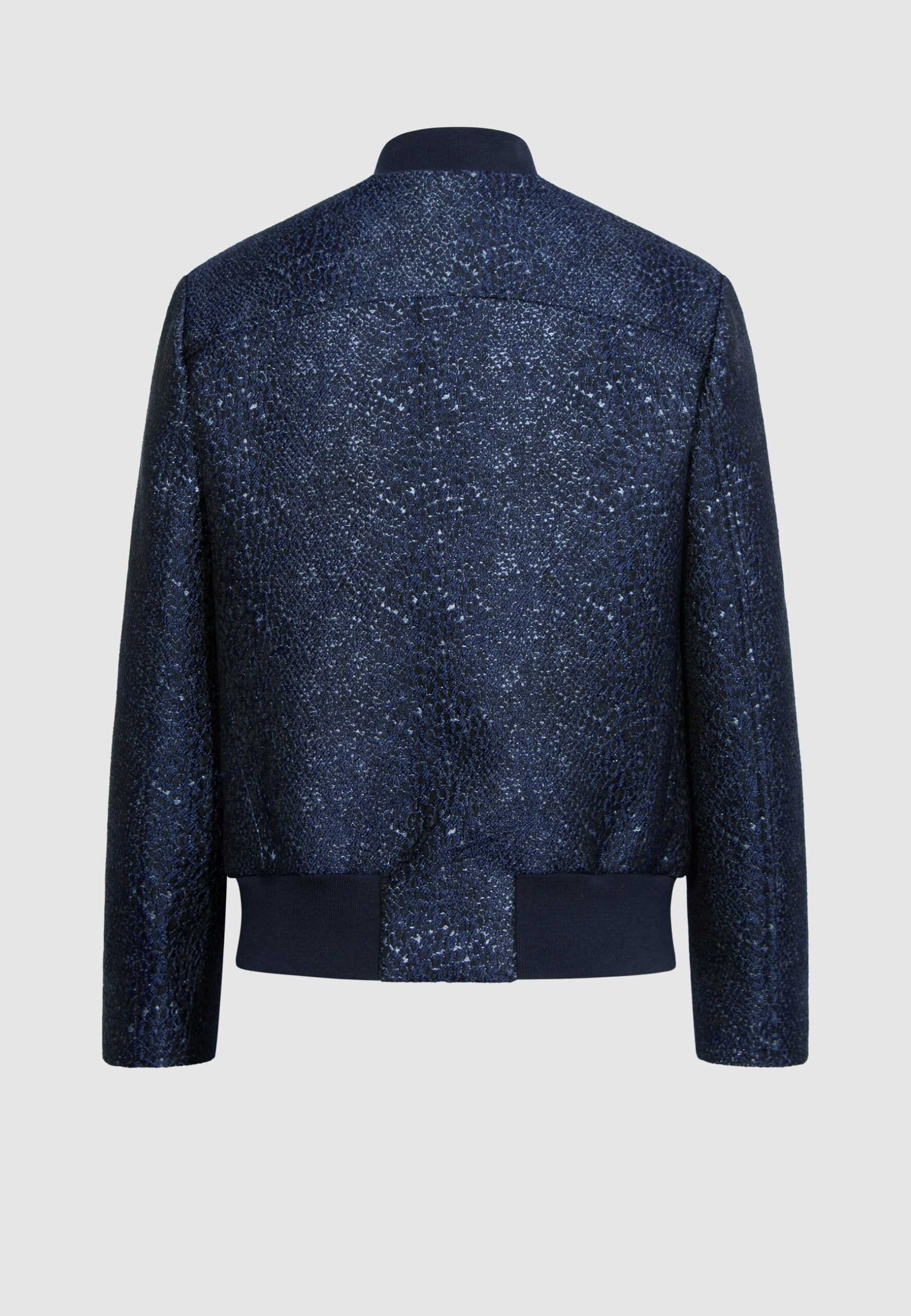 blouson homme teddy bleu effet texturé