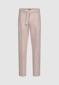 pantalon homme lin rose ceinture