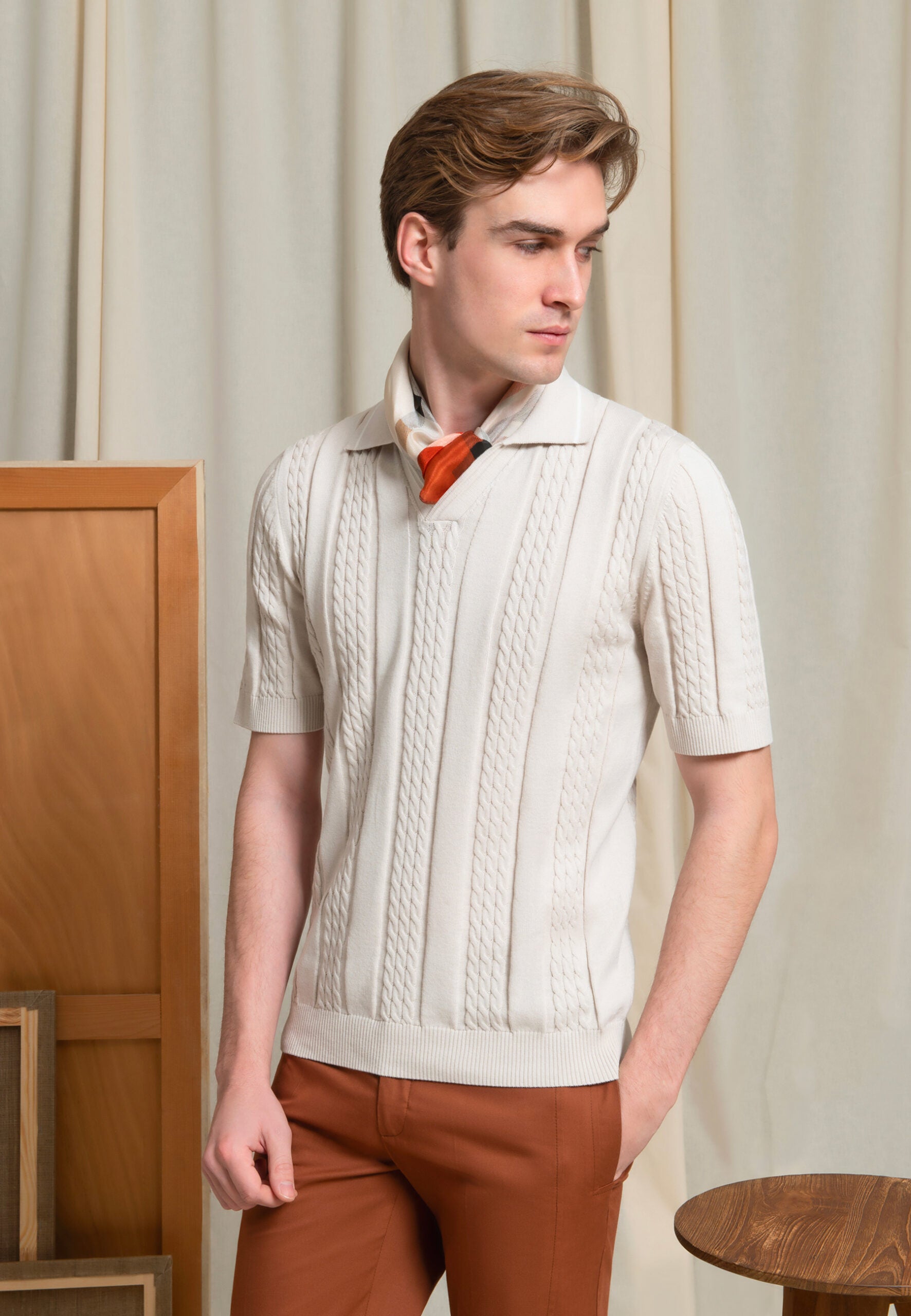 POLO TORS BEIGE