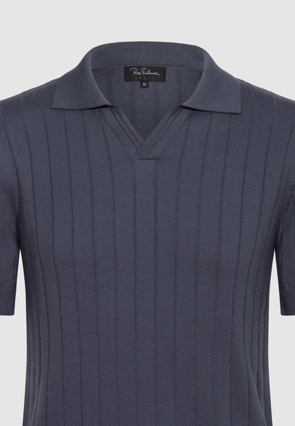 polo homme jersey de coton bleu gris