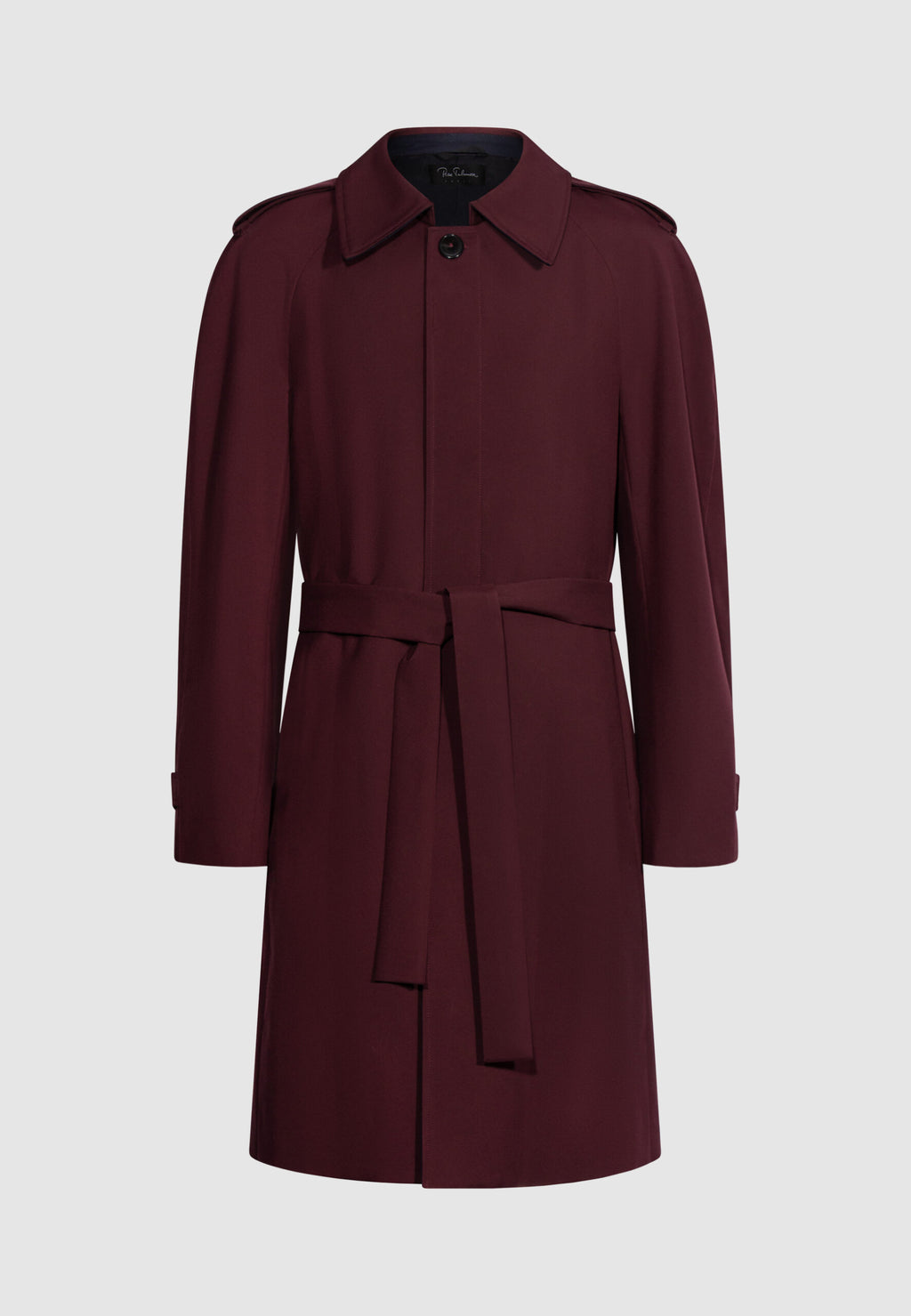trench homme bordeaux manches raglants ceinturé
