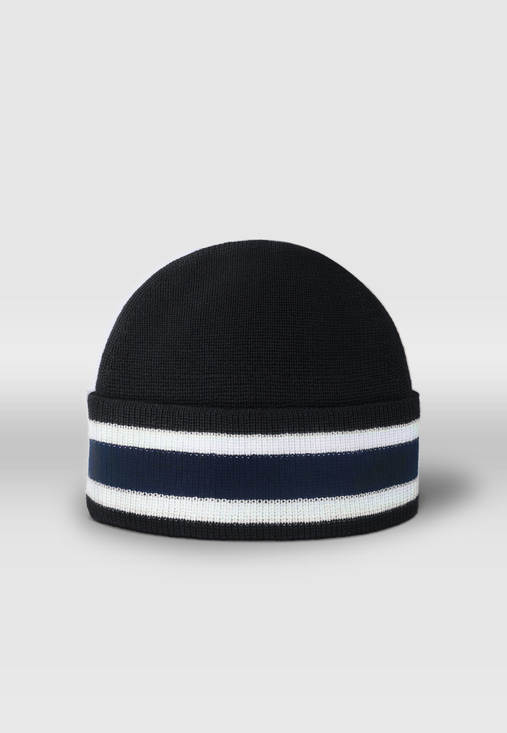 Bonnet Noir à Rayures