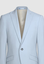 costume homme laine stretch bleu ciel col cranté