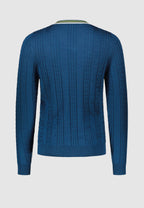 Pull torsadé bleu – Image 4