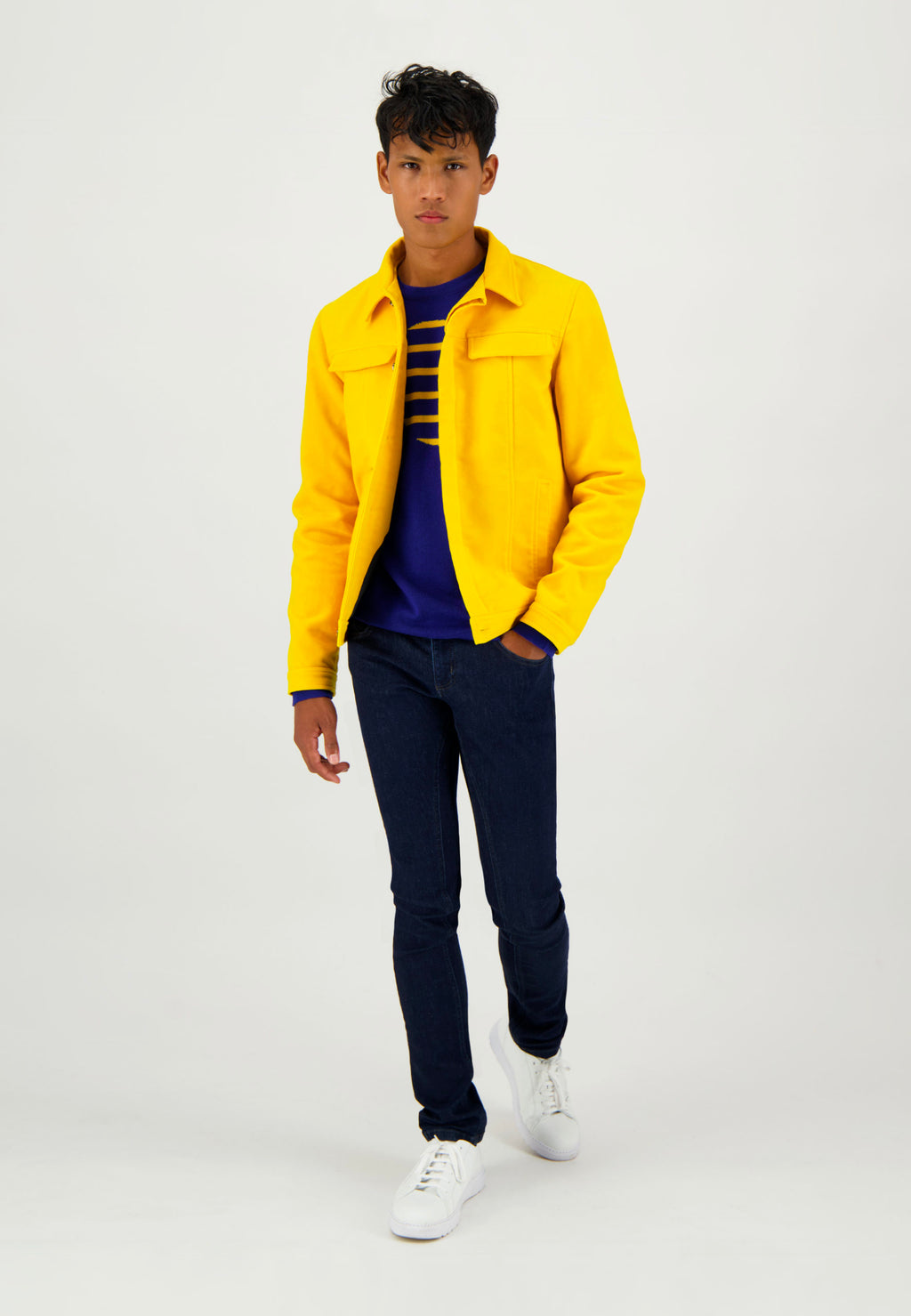 Blouson trucker jaune – Image 4