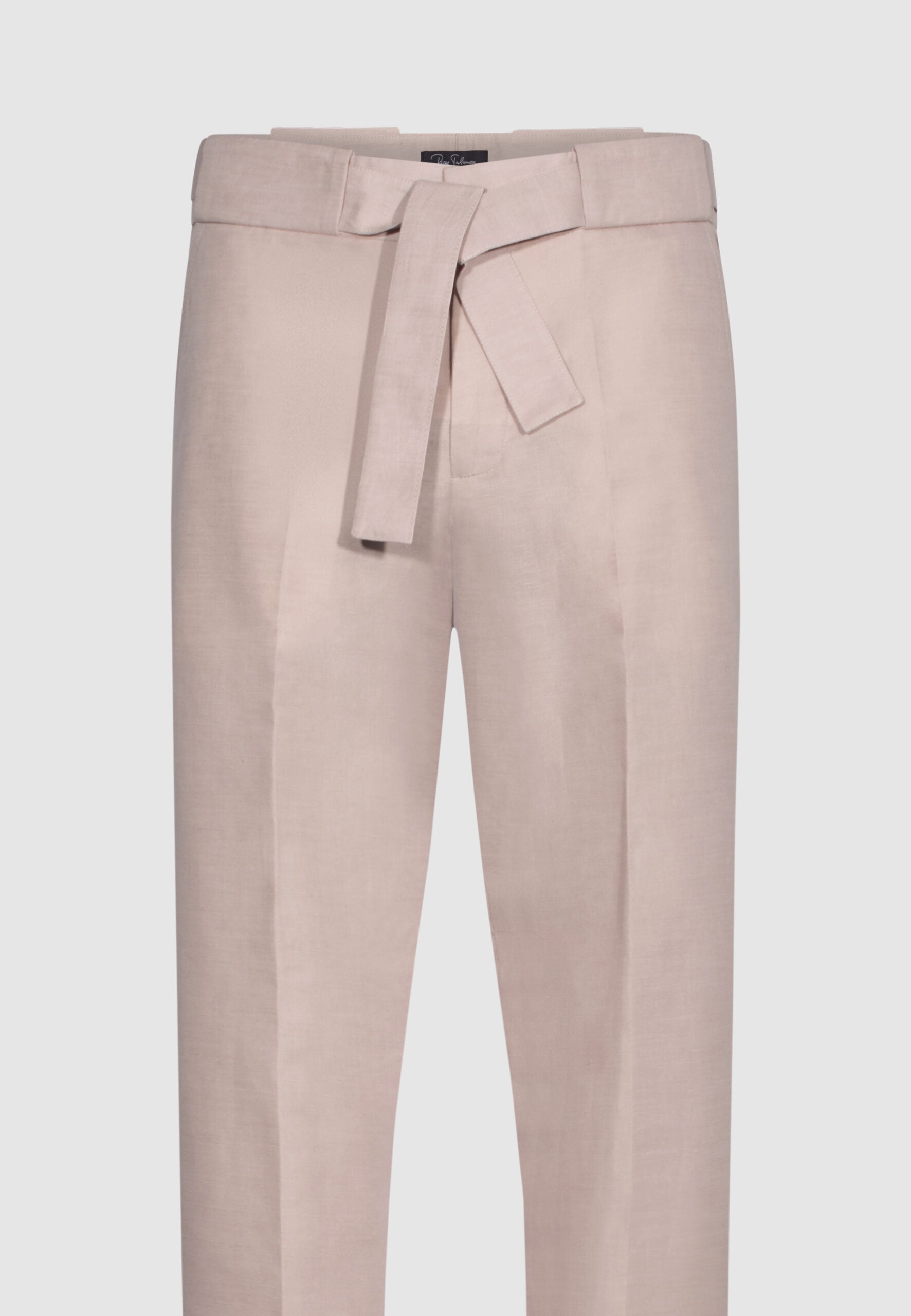 pantalon homme lin rose ceinture