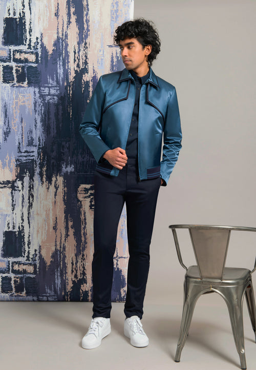 BLOUSON BOMBERS BLEU – Image 2