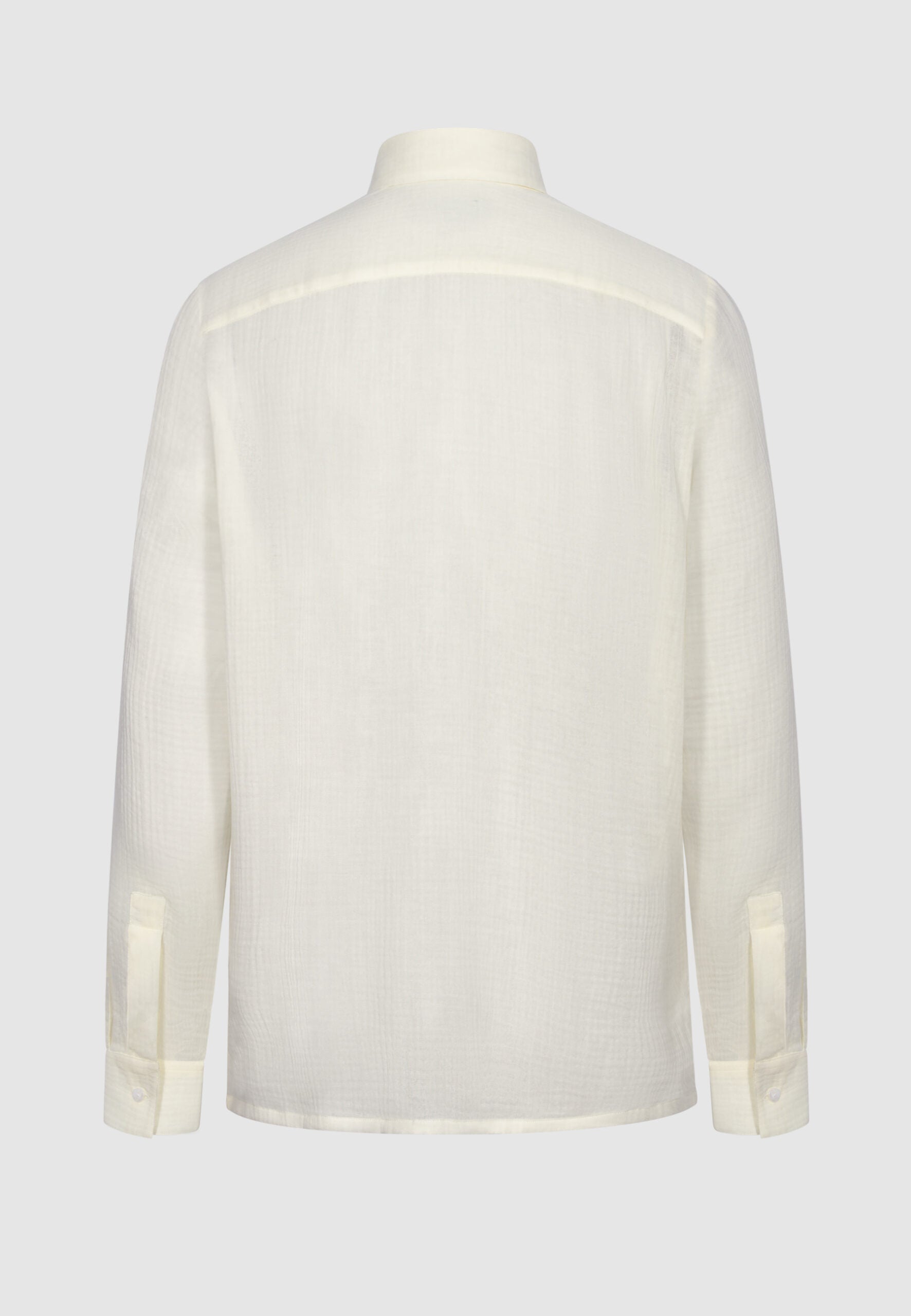 chemise homme coton ivoire transparente vue dos