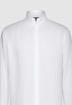 chemise homme coton blanc col mao