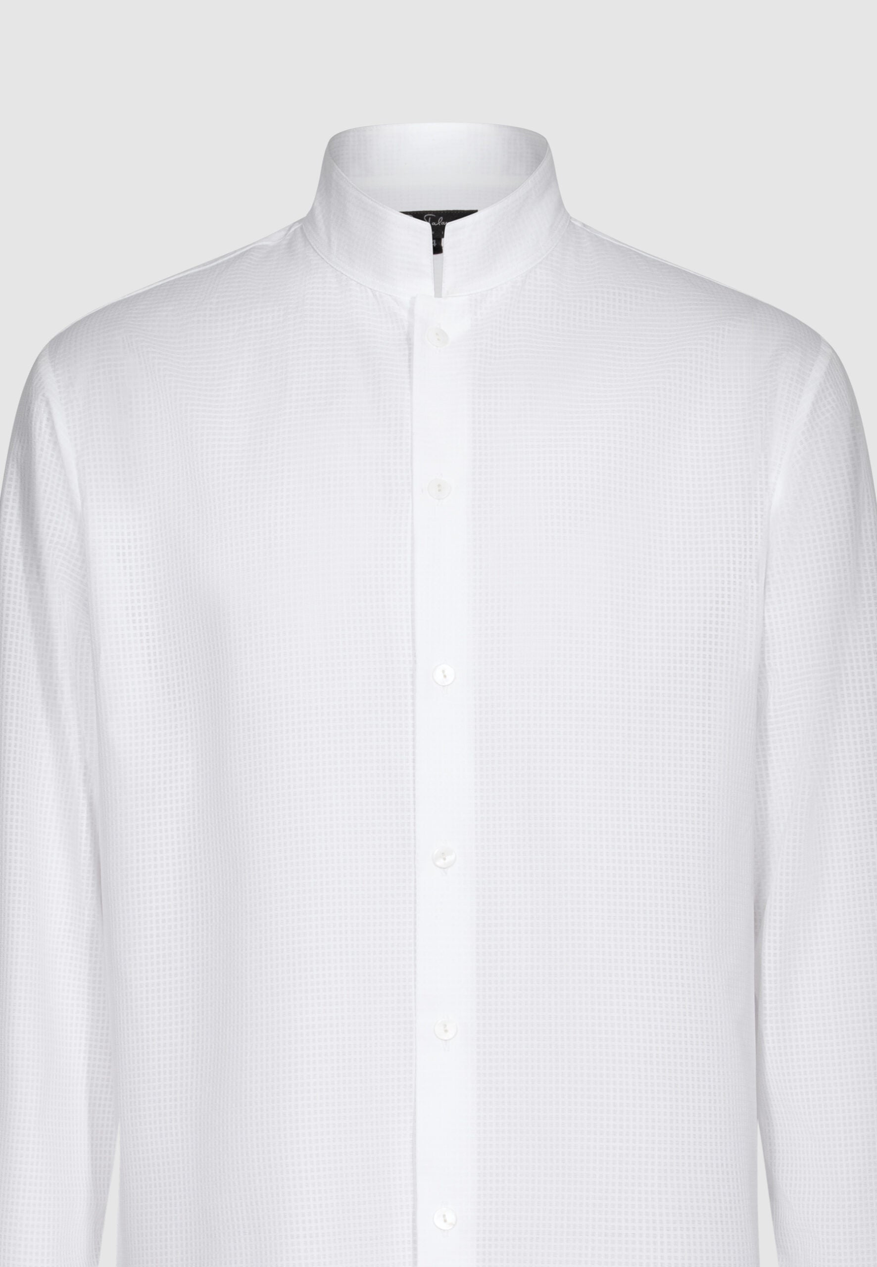 chemise homme coton blanc col mao