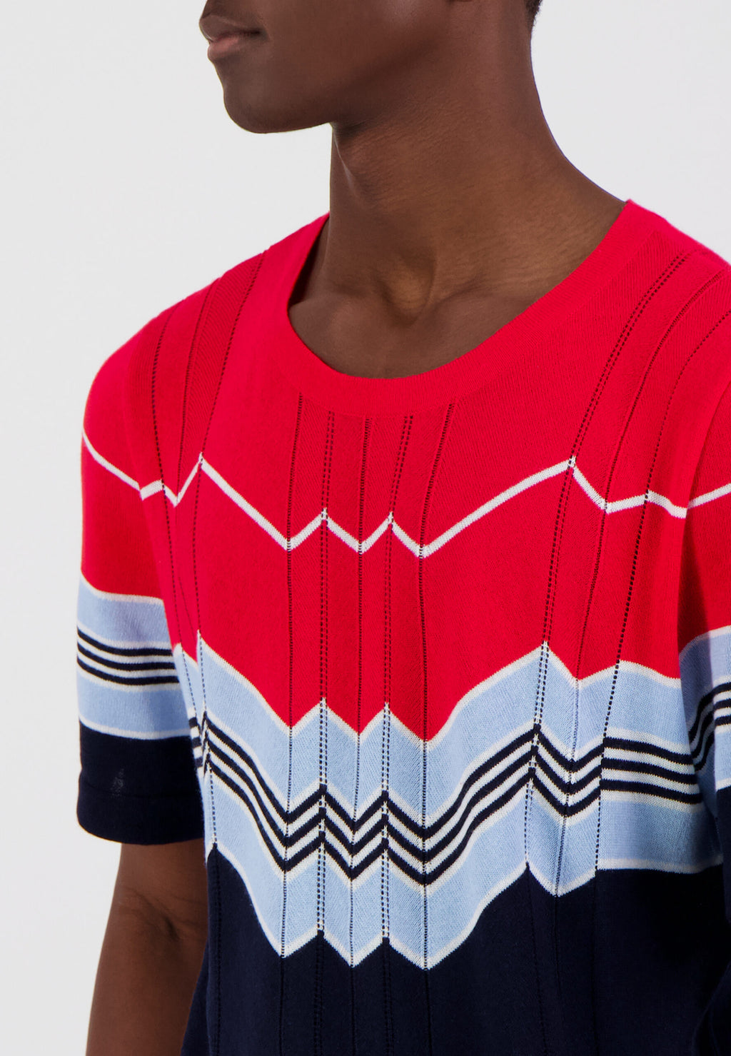 T-SHIRT JERSEY SUNRISE RED NAVY – Image 2