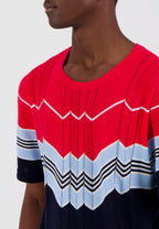 T-SHIRT JERSEY SUNRISE RED NAVY – Image 2