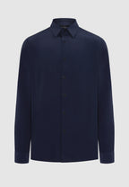 chemise homme soie bleue