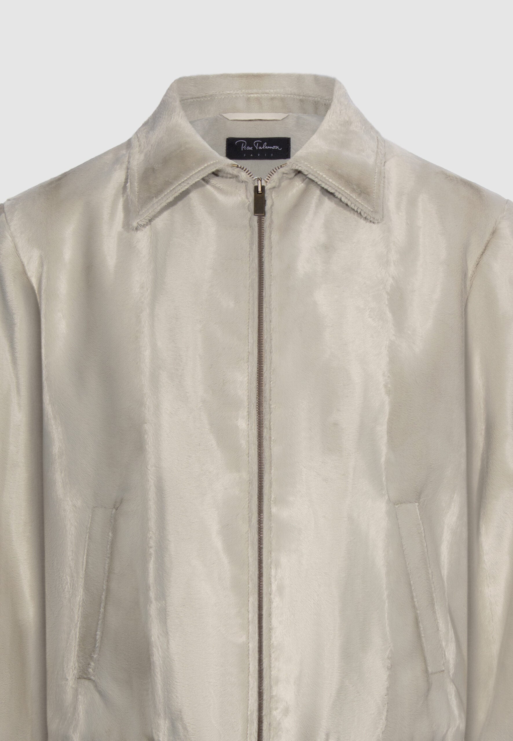 blouson homme beige effet texturé