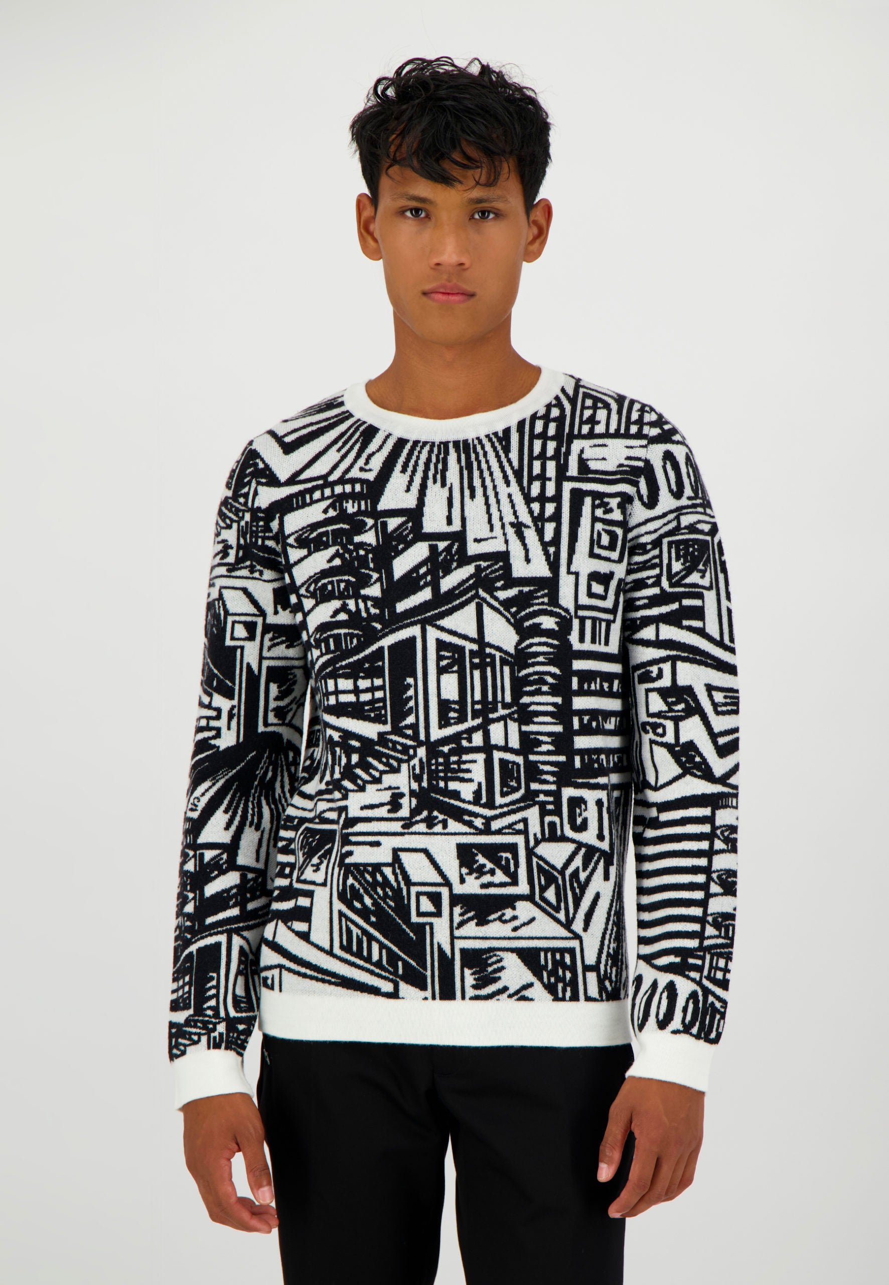 Pull Architecture noir et blanc