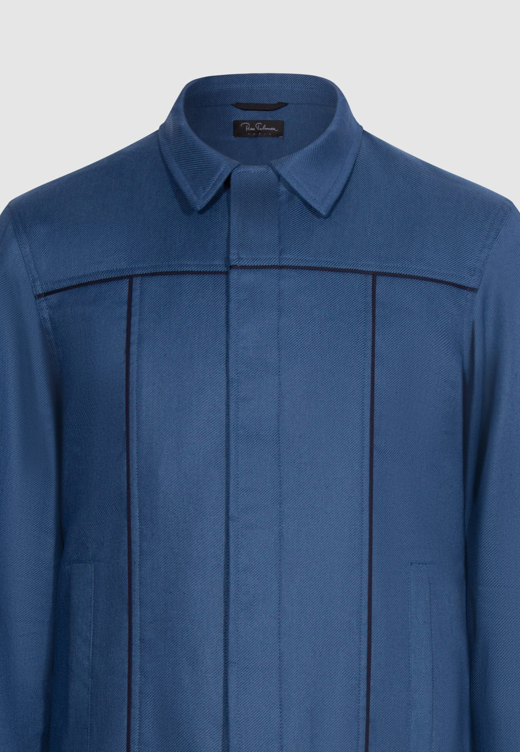 blouson homme trucker bleu minimaliste