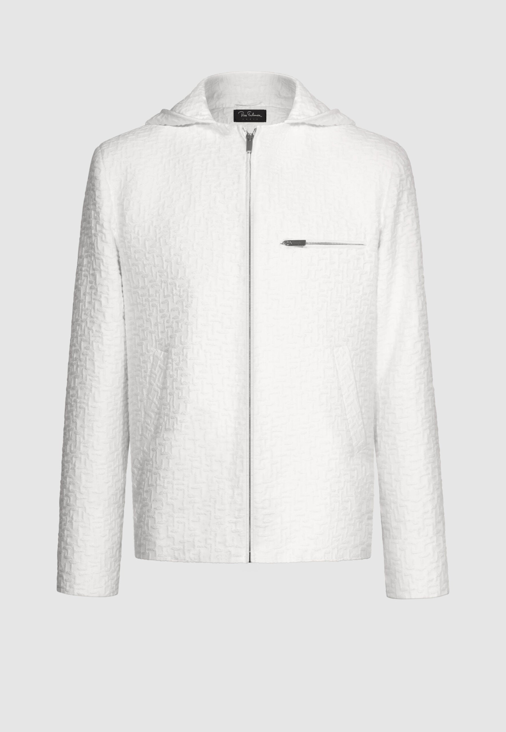 blouson homme blanc a capuche