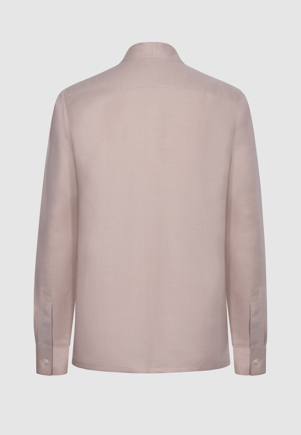 chemise homme lin rose col montant vue dos