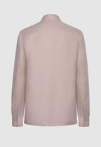 chemise homme lin rose col montant vue dos
