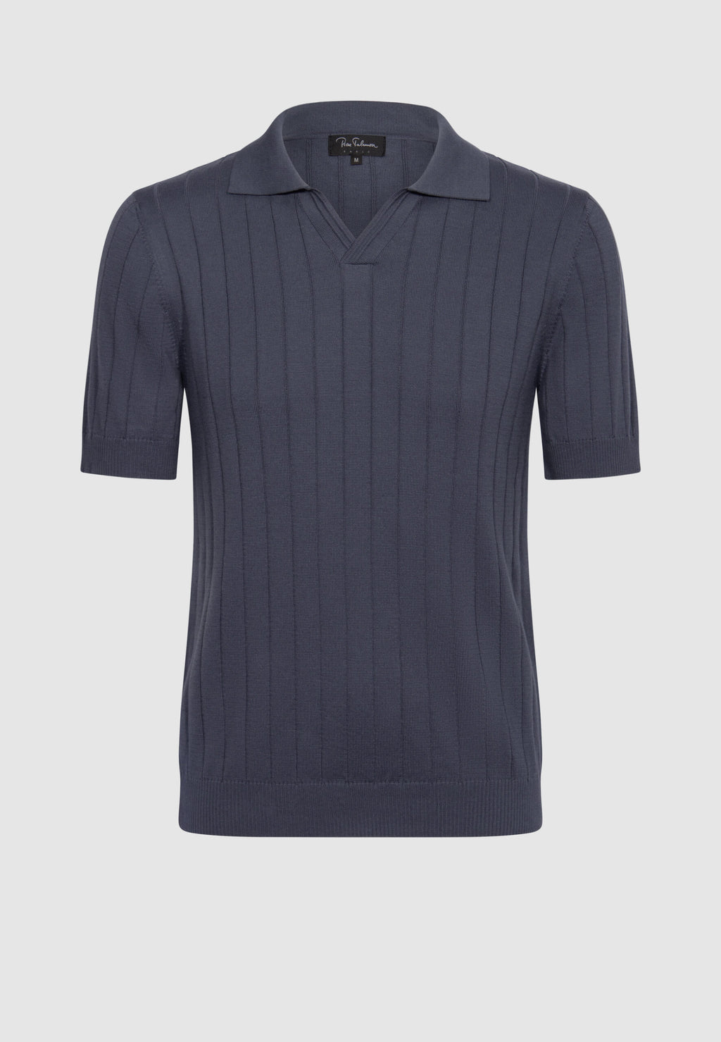 polo homme jersey de coton bleu gris