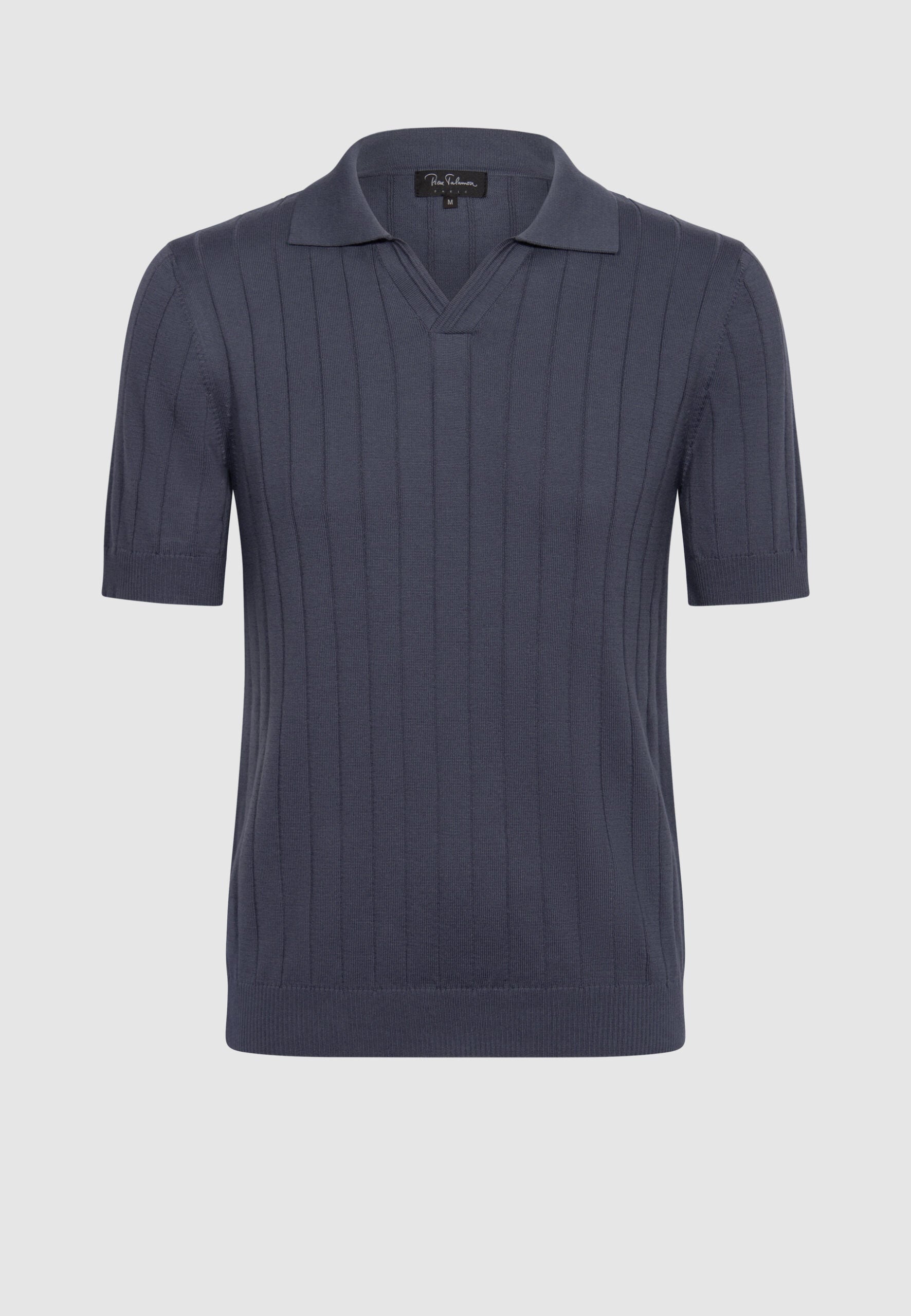 polo homme jersey de coton bleu gris