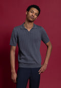 polo homme gris coton
