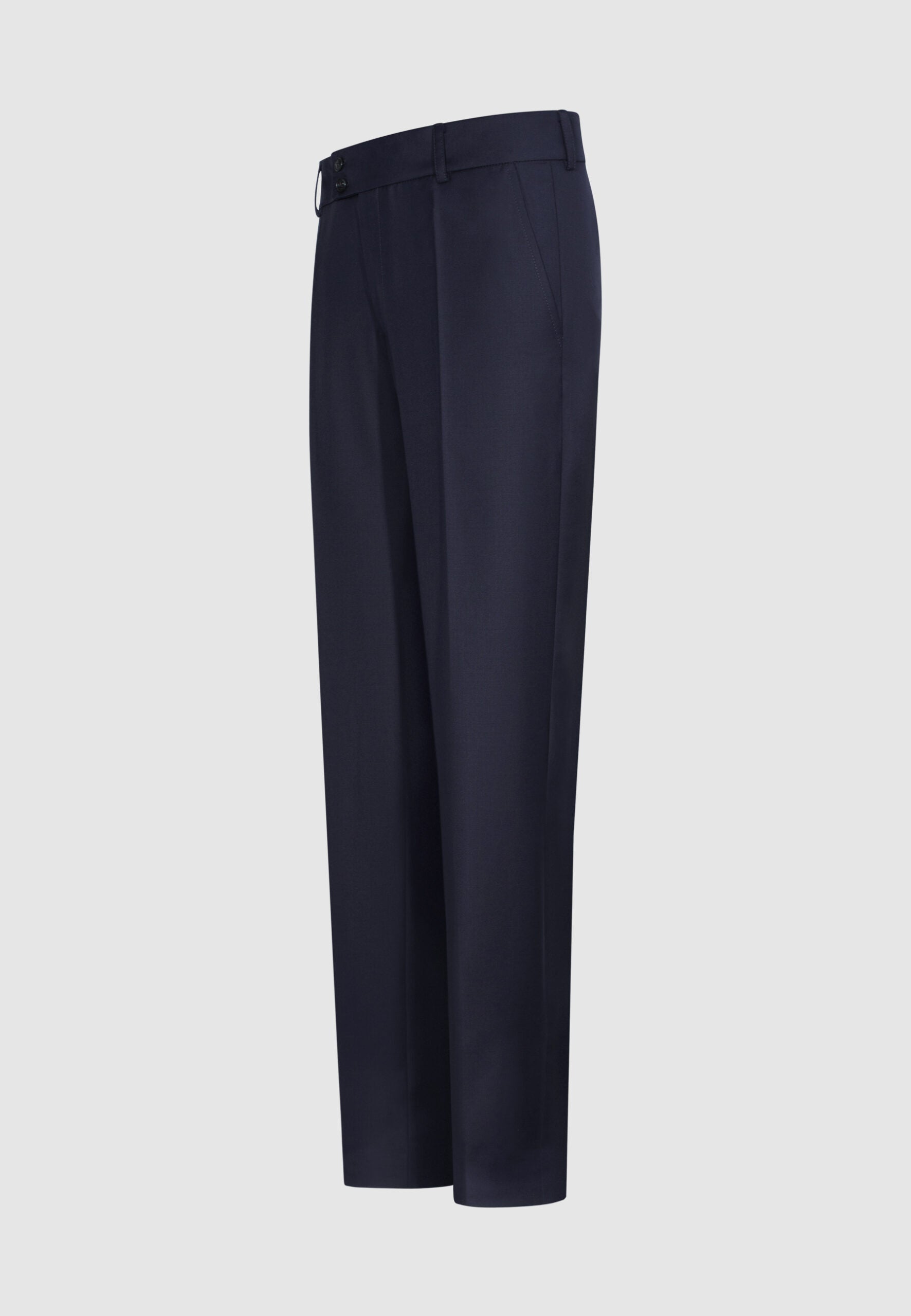 pantalon marine taille haute poches italienne