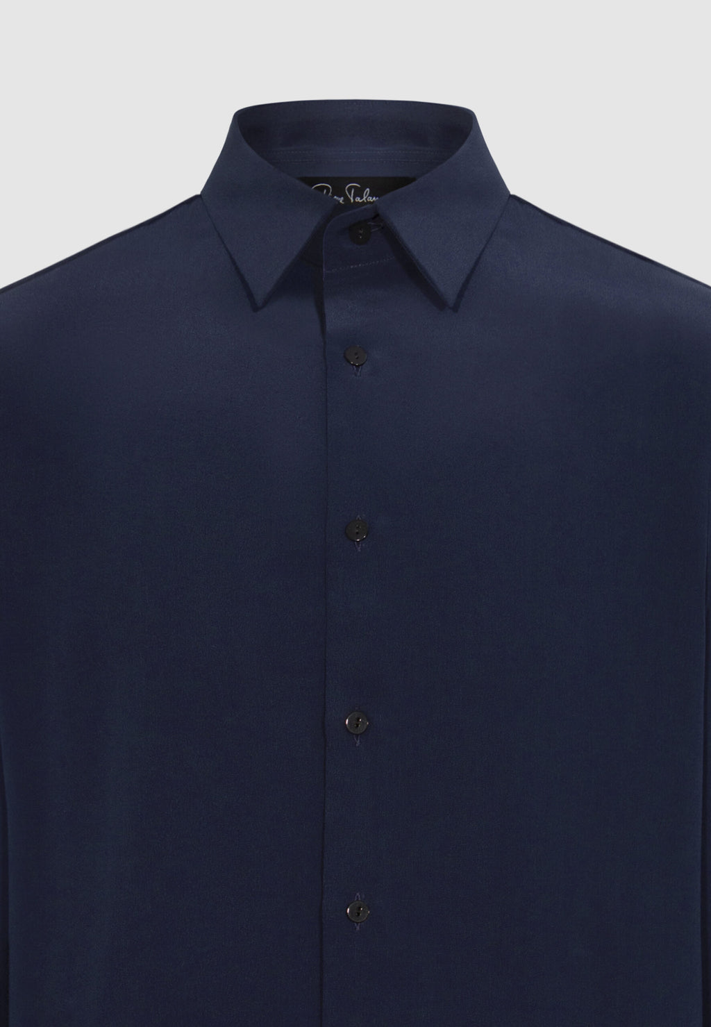 chemise homme soie bleue