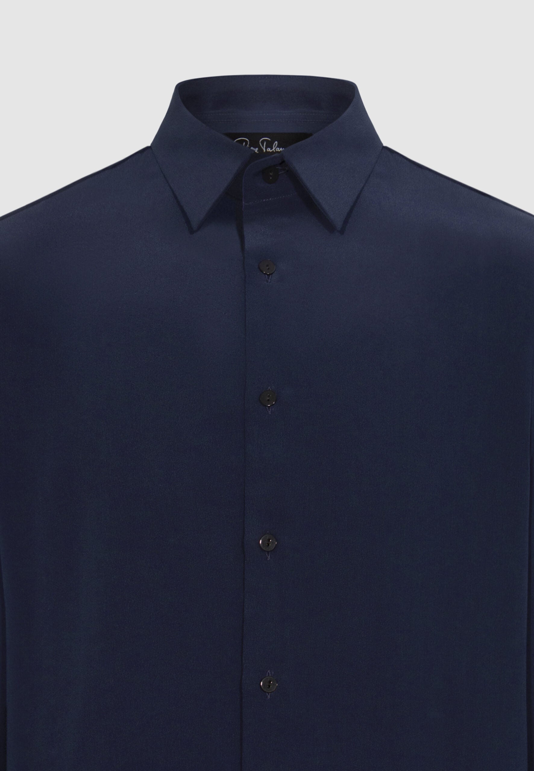 chemise homme soie bleue