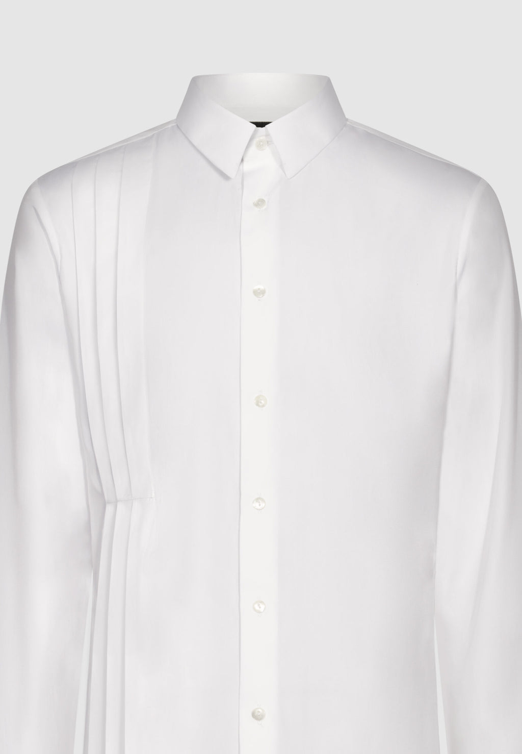 chemise homme coton blanche plissée