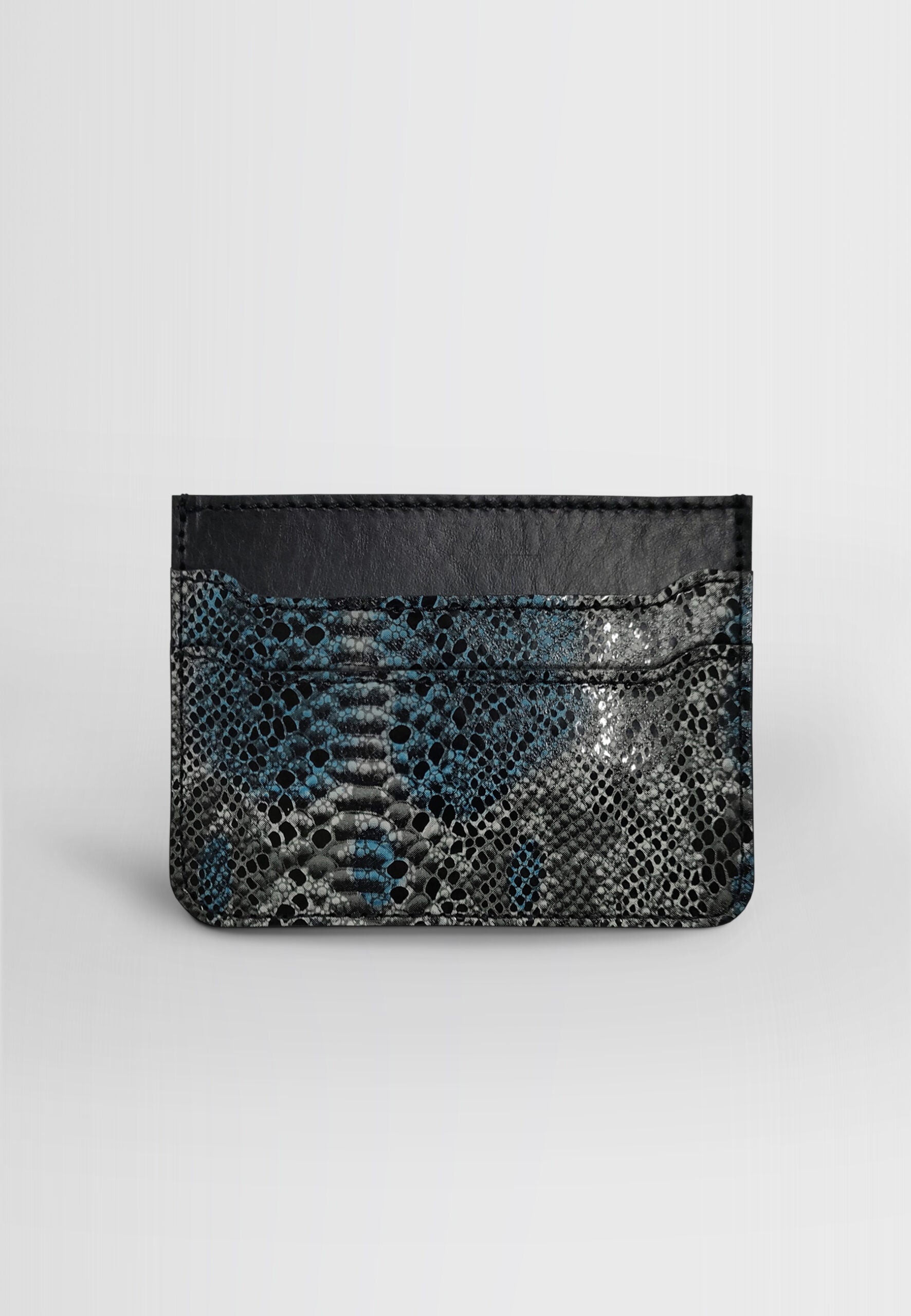 PORTE-CARTES CUIR BLEU