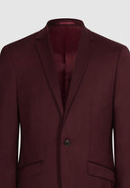 costume homme laine bordeaux col tailleur
