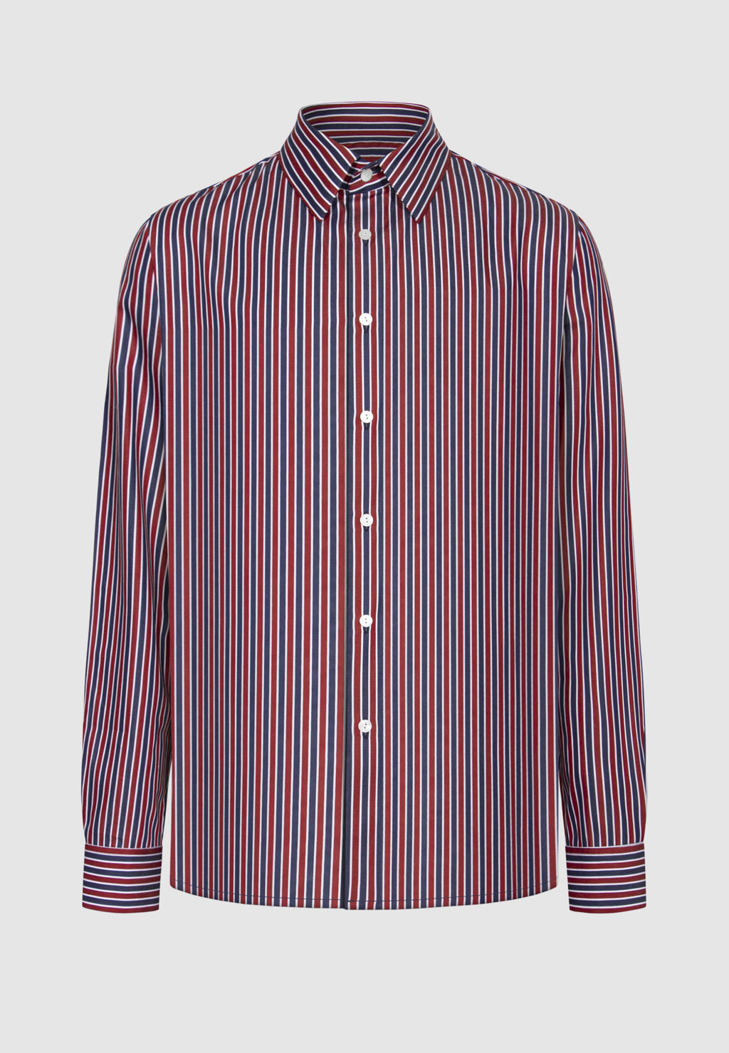 chemise homme coton rayures bleues bordeaux