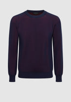pull homme vanisé bleu et bordeaux coton