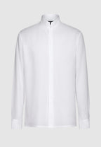 chemise homme coton blanc col mao